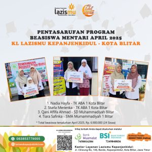 KL Lazismu Kepanjenkidul Tambah Penerima Beasiswa Mentari